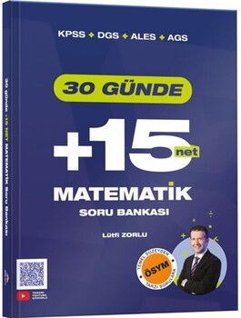 Zorlu Eğitim KPSS DGS ALES AGS 30 Günde Matematik +15 Net Soru Bankası