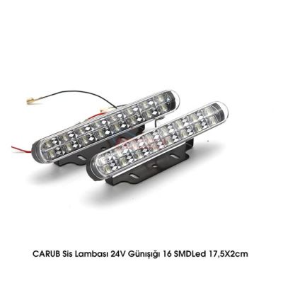 CARUB Sis Lambası 24V Günışığı 16 SMDLed 17,5X2cm