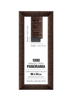 Art Puzzle 1000'lik Kahverengi Panorama 96 x 34 cm Puzzle Çerçevesi (30 mm)