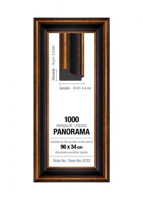Art Puzzle 1000'lik Kahverengi Panorama 96 x 34 cm Puzzle Çerçevesi (43 mm)
