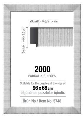 Art Puzzle 2000'lik Beyaz 96 x 68 cm Puzzle Çerçevesi (30 mm)