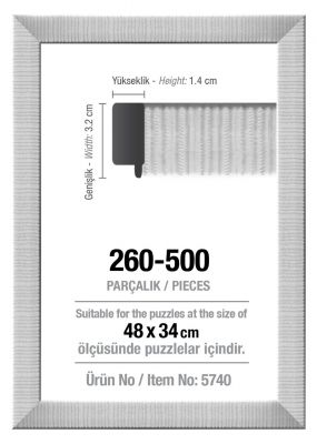Art Puzzle 260/500'lük Beyaz 48 x 34 cm Puzzle Çerçevesi (30 mm)