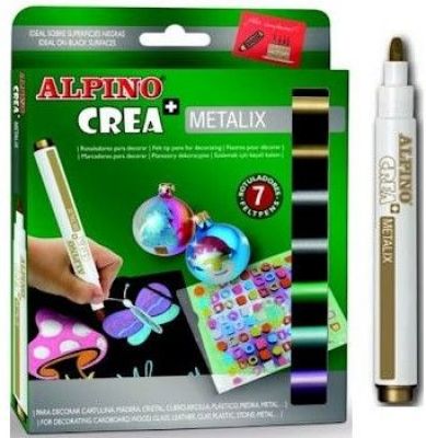 Alpino Crea Metalix Keçeli Kalem 7 li 000134