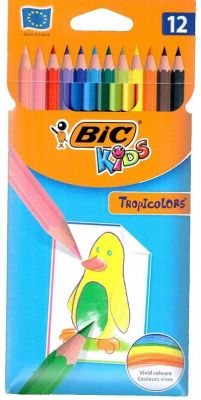 Bic Kids Tropicolors 2 Kuru Boya Kalemi Uzun 12 li