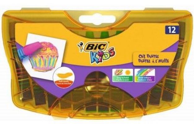 Bic Kids Yağlı Pastel Boya Sert Plastik Kutulu 12 li