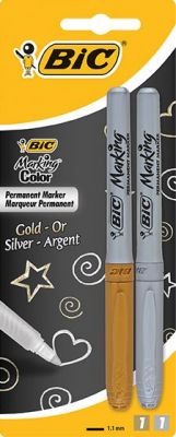 Big Marking Gold ve Gri Renk 2 li Metalik Kalem