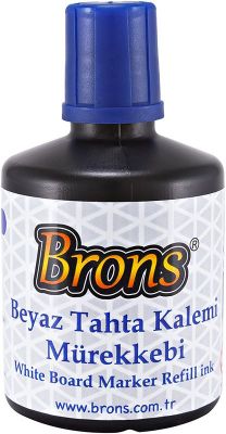 Brons Beyaz Tahta Kalemi Mürekkebi Mavi Renk 100 cc BT-354