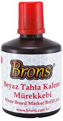 Brons Beyaz Tahta Kalemi Mürekkebi Kırmızı Renk 100 cc BT-355