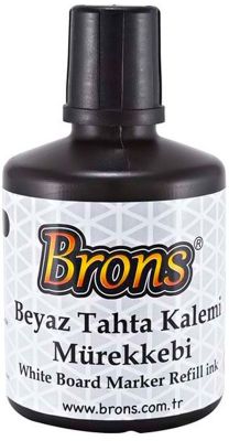 Brons Beyaz Tahta Kalemi Mürekkebi Siyah Renk 100 cc BT-353