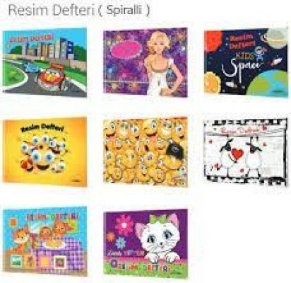 Çınar Resim Defteri 15 Yaprak 24x34 Spiralli Karton Kapak 33000