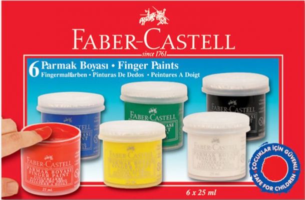 Faber Castell 6 lı Parmak Boyası 25 ml