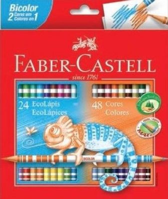 Faber Castell Bicolor 2 Taraflı Kuru Boya Kalemi 24 lü 5171120624