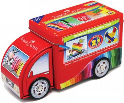 Faber Castell Eğlenceli Keçeli Kalem Kamyonlu Kutu 33 lü 5068155072
