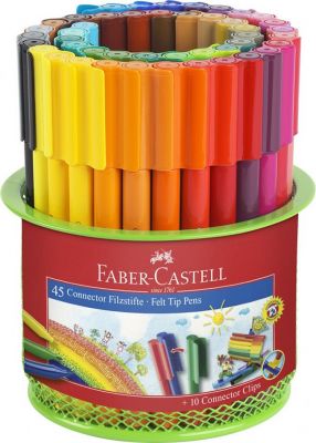 Faber Castell Eğlenceli Keçeli Kalem Kalemlikli 45 li 5062155545