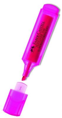 Faber Castell Fosforlu Kalem Şeffaf Gövde Pembe Renk 5030154628