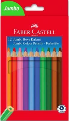 Faber Castell Jumbo Kuru Boya Kalemi 12 li 5171951000