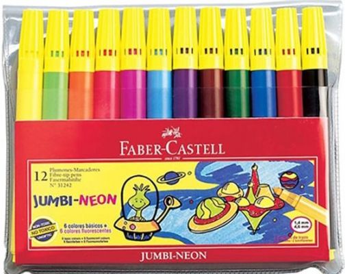 Faber Castell Jumbo Neon Florasan Markör Kalem 12 li 31242