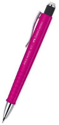 Faber Castell Poly Matic 0.7 cm Şeker Pembesi Uçlu Mekanik Silgili Kalem 133328