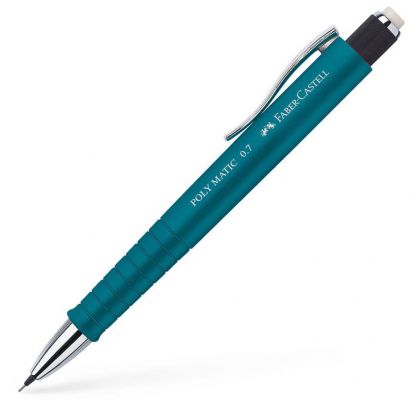 Faber Castell Poly Matic 0.7 cm Mavi Uçlu Mekanik Silgili Kalem 133368