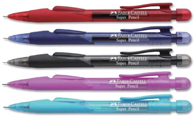 Faber Castell Süper 0.7 cm Şefffaf Yandan Basmalı Mekanik Uçlu Kalem 2385