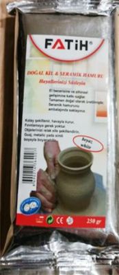 Fatih Dopal Kil Seramik Hamuru Beyaz 250 gr