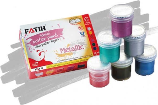 Fatih Metallic 6 lı Guaj Boyası 25 ml