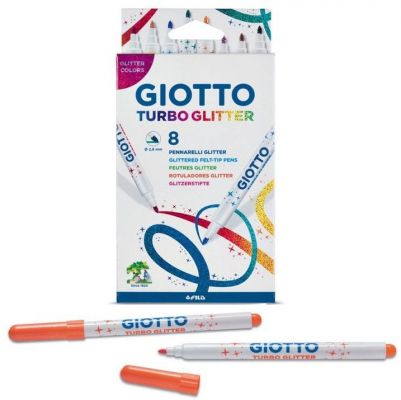 Giotto Turbo Glitter Keçeli Kalem 8 li 425800