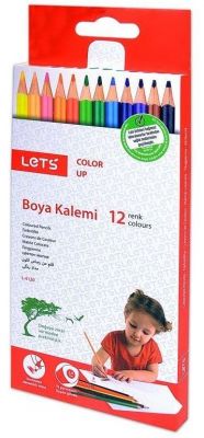 Lets Color Tam Boy Kuru Boya Kalem 12 li L-4120