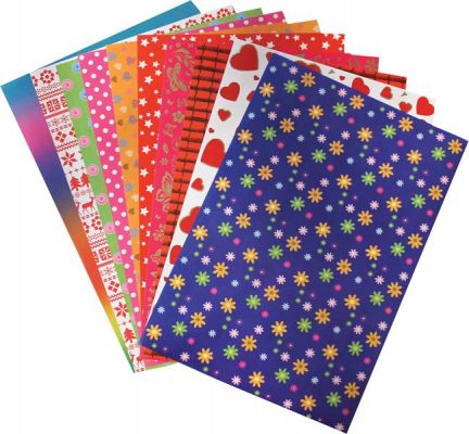 Lino 10 Renk Desenli Elişi Kağıtı 23x33 2702J-2