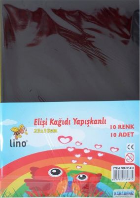 Lino 10 Renk Elişi Kağıtı Yapışkanlı 23x33 PP-011