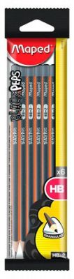 Maped Black Peps HB-2 Kurşun Kalem 6 lı