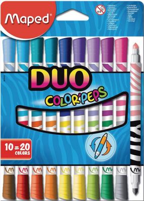 Maped Color Peps Duo 2 Taraflı Keçeli Kalem 10 lu