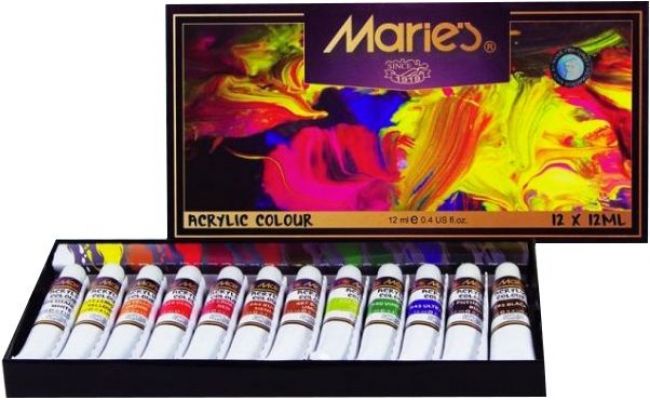 Maries 12 li Akrilik Boya 12 ml