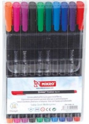 Mikro Fineliner Kalem Blisterli Karışık Renkli 10 lu ZW-394B-10