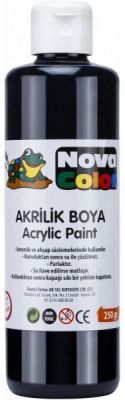 Nova Color Akrilik Seramik Siyah Boya 250 gr NC-434