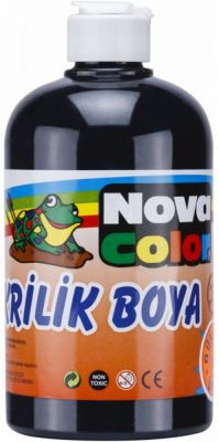 Nova Color Akrilik Seramik Ahşap Resim Boyası Siyah 500 gr NC-386