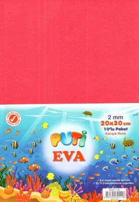 Puti Eva 2 mm 20x30 cm Karışık Renkli 10 lu 1116