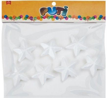 Puti Köpük Yıldız 6.5 cm 6 lı 5060