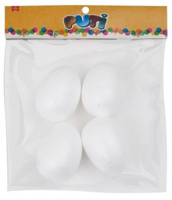 Puti Köpük Yumurta 8 cm 4 lü 4908