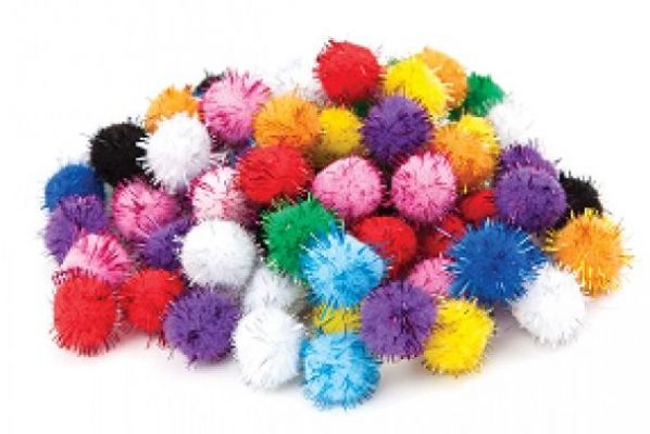 Puti Pom Pom 30 mm Metalik 4490
