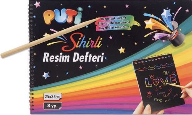 Puti Sihirli Resim Defteri 25x35 8 Yaprak 1932