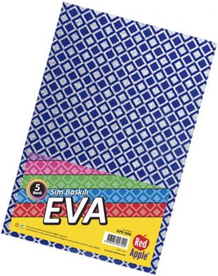 Red Apple Sim Baskılı Eva A4 5 Renk GPE-006
