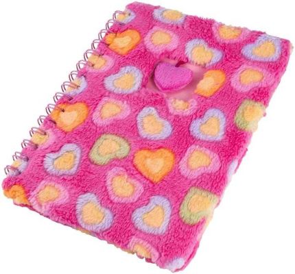 Red Apple Spiral Peluşlu Hatıra Defteri 12