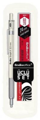 Scrikss Graph-x 0.5 cm 3 lü Set Beyaz Renk