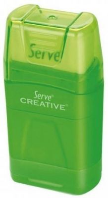 Serve Creative Çift Kalemtıraşlı Silgi Yeşil Renk