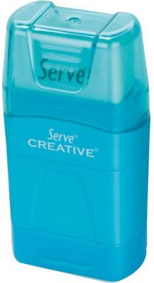 Serve Creative Çift Kalemtıraşlı Silgi Mavi Renk