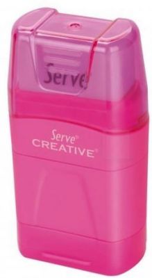 Serve Creative Çift Kalemtıraşlı Silgi Pembe Renk