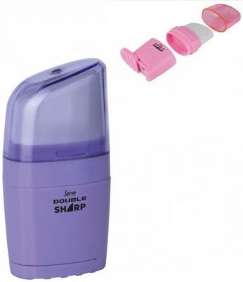 Serve Double Sharp Tek Kalemtıraşlı Silgi Mor Renk