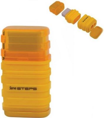 Serve Steps İki Delikli Kalemtıraşlı Silgi Sarı Renk