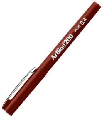 Shachihata Artline 200 0.4 Fibeliner Kalem Kahve Renk